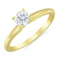 thumbnail image 6 of GIA Certified 14K Yellow Gold 1/2 Cttw Diamond Solitaire Engagement Ring (H Color, SI1 Clarity) - Size 8, 6 of 9