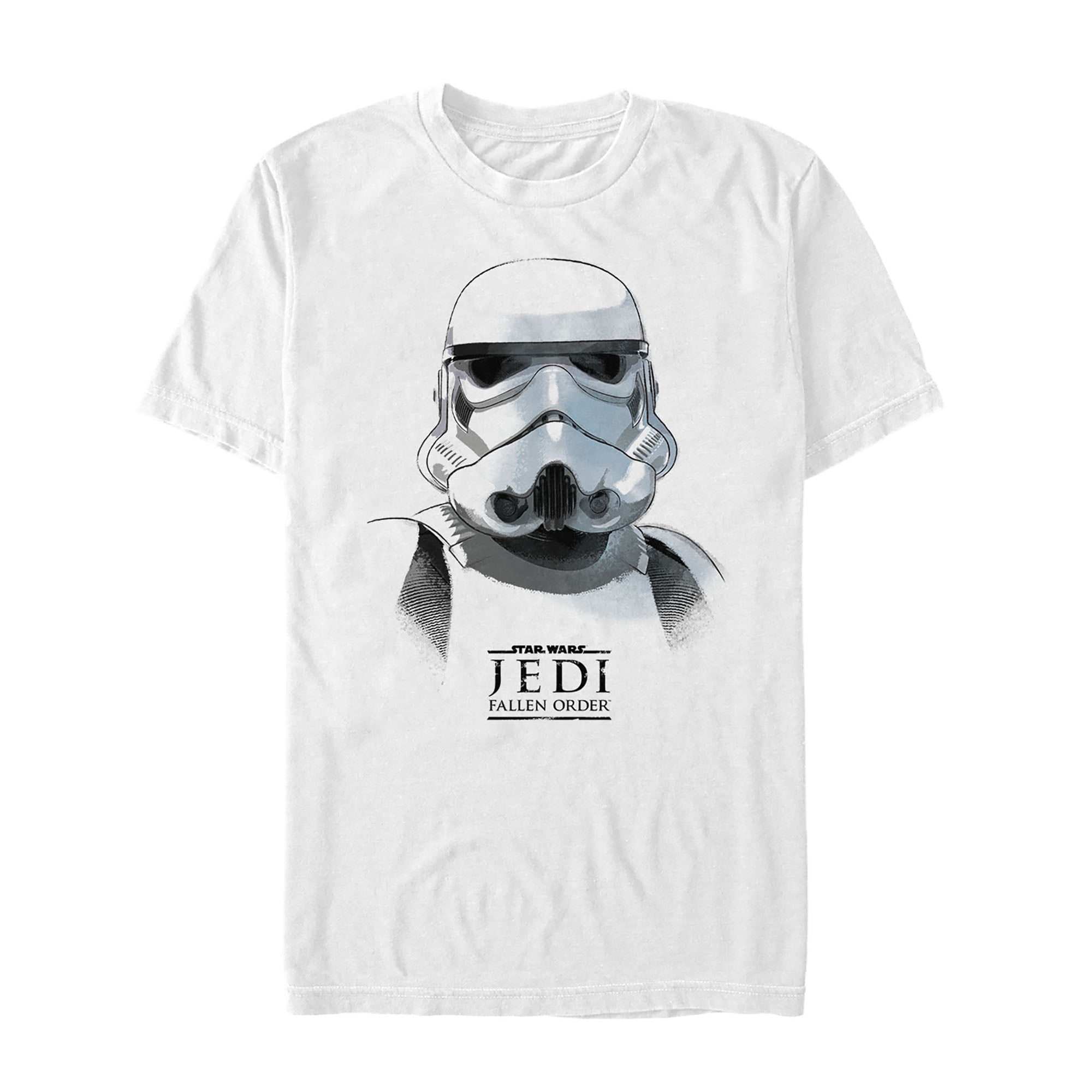 Official Star Wars The Force Awakens Faded Stormtrooper Helmet White T-shirt