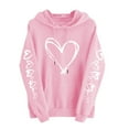 thumbnail image 2 of ICHUANYI Valentine Day Women's Hoodies Pullover Cute Heart Sweatshirts Long Sleeve Tops Hooded Sweatshirt, 2 of 5