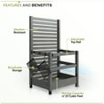 thumbnail image 3 of 6.2ft H x 4ft W x 2.5ft L Poolside Organizer and Deck Storage with Privacy Screen for Pool Toys and Pool Floats, Outdoor Storage Solution Replaces Your Deck Box or Patio Box, Zippity Oasis ZP19080, 3 of 6