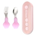 thumbnail image 1 of 2pcs Toddler Spoons and Forks Cat Claw Childrens Safe Flatware for Self Feeding Learning, 1 of 4