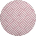 thumbnail image 2 of Addison Rugs Mayfield Washable Transitional Squares Pink Round Rug, 8' x 8', 2 of 5