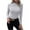 Gray, variant on Viikei Cardigan Sweaters for Women Plus Size Women's Winter Fashion Sexy Solid Neck Knitted Long Sleeve Top