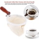thumbnail image 2 of Colador de Cafe,Filtro de café hecho a mano reutilizable café bolsa filtro de franela bolsa de café con mango de madera (grande) Filtro de café Spptty cocina, 2 of 7