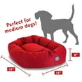 thumbnail image 5 of Majestic Pet Poly/Cotton Bagel Pet Bed for Dogs, Calming Dog Bed Washable, Medium, Red, 5 of 7
