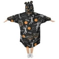 thumbnail image 2 of joogoo Wearable Blanket Hoodie Basketball Player for Flannel Sherpa Pocket 3-14 YR S, 2 of 7