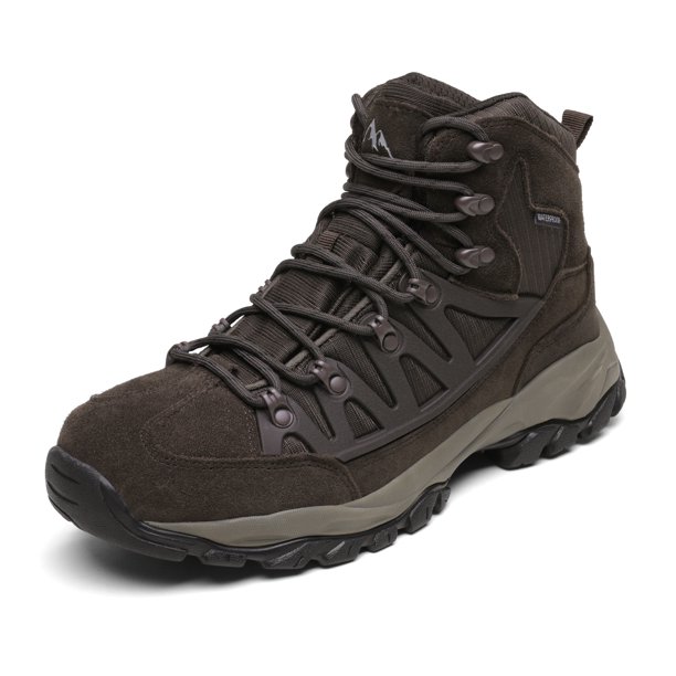 Nortiv8 Men's Ankle Waterproof Hiking Boots Lightweight Backpacking Work Shoes JS19002M BROWN