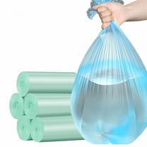 ACDANC 5 Rolls Small Trash Bags - 100 Counts Durable Small Garbage Bags for Home Office Kitchen Bathroom Bedroom Trash Can Liners,Green