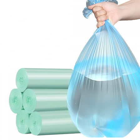 ACDANC 5 Rolls Small Trash Bags - 100 Counts Durable Small Garbage Bags for Home Office Kitchen Bathroom Bedroom Trash Can Liners,Green