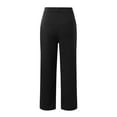 thumbnail image 5 of SUYOLL Women'S Pants Solid Color with Pockets Loose Fit Straight Leg Design Comfortable Everyday Wear Work Trousers, 5 of 5