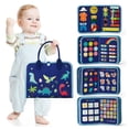 thumbnail image 1 of Tablero de aprendizaje para niños, tablero de fieltro para actividades, rompecabezas educativo, juguete para practicar vestimenta, juguete sensorial, regalo, 1 of 1