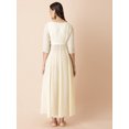 thumbnail image 3 of Indya Women's Ivory Foil High Slit Belted Kurta, 3 of 6