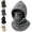 Grey, variant on 3-in-1 Winter Hood Mask,Windproof Balaclava for Skiing,Green