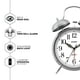 thumbnail image 2 of Reloj despertador Sharp Twin Bell, alarma fuerte, funciona con pilas, 2 of 6