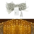 thumbnail image 1 of Cadena de 8 modos colgantes 4M de ancho luces de hadas enchufe para cumpleaños jardín Patio decoración de aniversario de Halloween Luz blanca cálida Fernando luces de cadena, 1 of 8