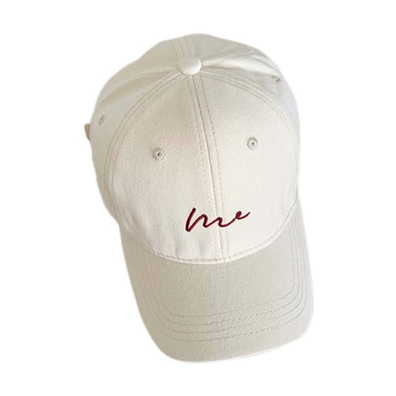 Fgnfyis Khaki Wide Brim Baseball Cap for Women Deep Adjustable Hat with Long Visor Flattering Design for Larger Heads Womens Hats White