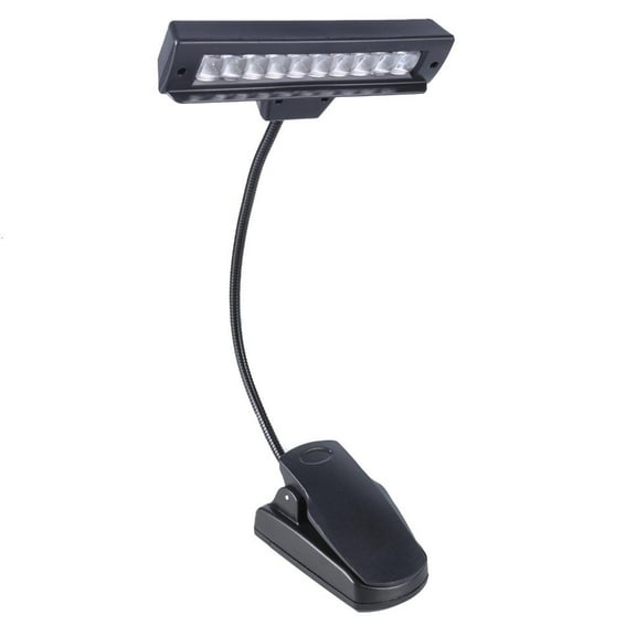 LIANXUE USB and AA Battery Powered Clip On 10 LED Light, Adjustable Angle for Reading and Outdoor