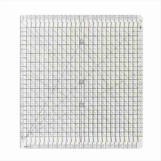 Suministros de Costura Plantilla de Regla de Costura Manualidades de Bricolaje Regla de Camisetas de 12 Pulgadas Regla de Corte de Colcha 5 en 1 para Patchwork