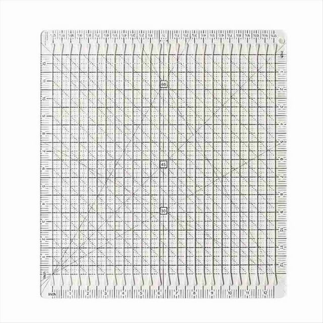 Suministros de Costura Plantilla de Regla de Costura Manualidades de Bricolaje Regla de Camisetas de 12 Pulgadas Regla de Corte de Colcha 5 en 1 para Patchwork