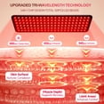 thumbnail image 2 of Lámpara de terapia de luz roja Morfone, panel LED de triple longitud de onda, 2 of 9