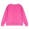 thumbnail image 5 of kamemir Girls Crewneck Sweatshirt Long Sleeve Pullover Tops Drop Shoulder Sweatshirts Side Split(Hot Pink,9-10 Years), 5 of 6