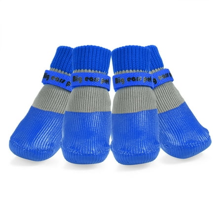 Avaner Anti Slip Dog Socks to Prevent Licking Paws  Dog Shoes for Hot Pavement  Dog Booties for Small Medium Large Senior Dogs  Traction Control Boots & Paw Protectors for Hardwood Floors Bule S