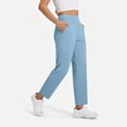 thumbnail image 5 of Nestiefly Women's Golf Pants with Pockets Casual Straight Leg High Waisted Sweatpants Lounge Beach Vacation Travel Pants with Pockets Blue M, 5 of 7