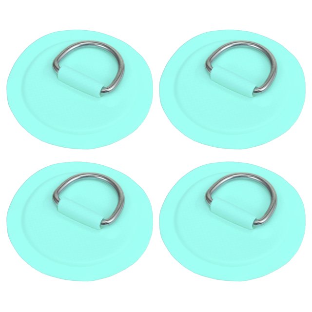 4 Piezas D Anillo Parche PVC Inoxidable Acero Redondo Forma Verde para Kayak