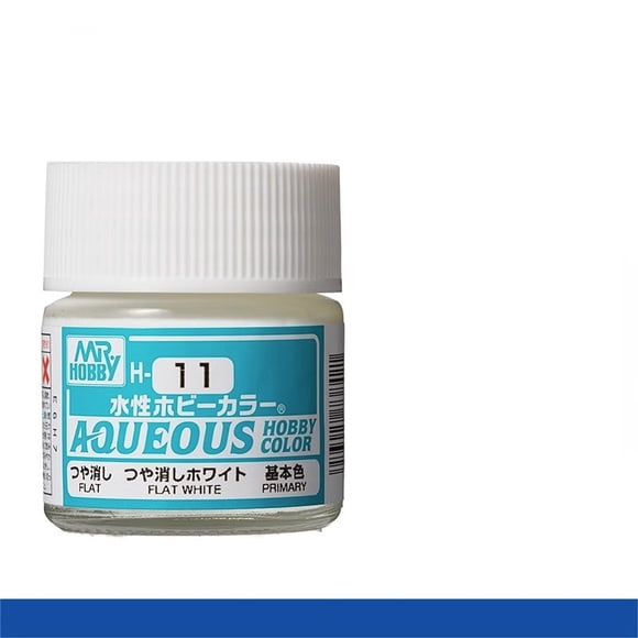 Mr. Hobby Peinture Acrylique Blanche Plate Aqueous H11 10 ml pour Maquettes à l'Échelle et Miniatures