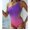 Purple, variant on LoyisVidion Gradient One-Shoulder One-Piece Swimsuit - Women's-Piece Shoulder Fade Swimsuit Backless Padded Plus Size Overlay Print Bikini Swimsuit