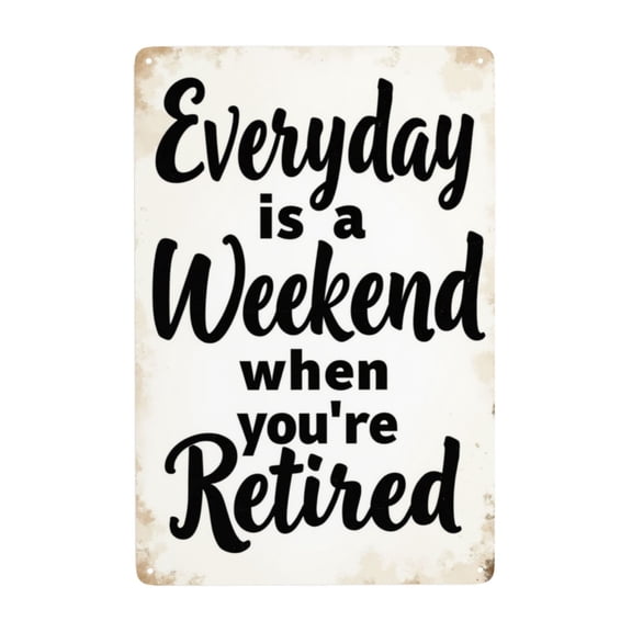 12x8 inch Funny Retirement Sign, Retired Gifts For Men - Happy Retirement Party Decorations For Women, Vintage Retirees Patio Metal Tin Signs Yard Door Frame Decor