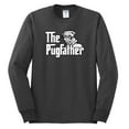 thumbnail image 2 of Wild Bobby,The Pugfather Funny Godfather Movie Logo Pug Parody, Father's Day, Men Long Sleeve Shirt, Charcoal, Small, 2 of 3