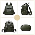 thumbnail image 6 of Sunyuer Vintage Soft PU Leather Backpack for Women, Large Capacity Multi-Pocket Casual Daypack, Adjustable Strap Fashion Shoulder Rucksack for Commute Travel Daily Work, 6 of 8
