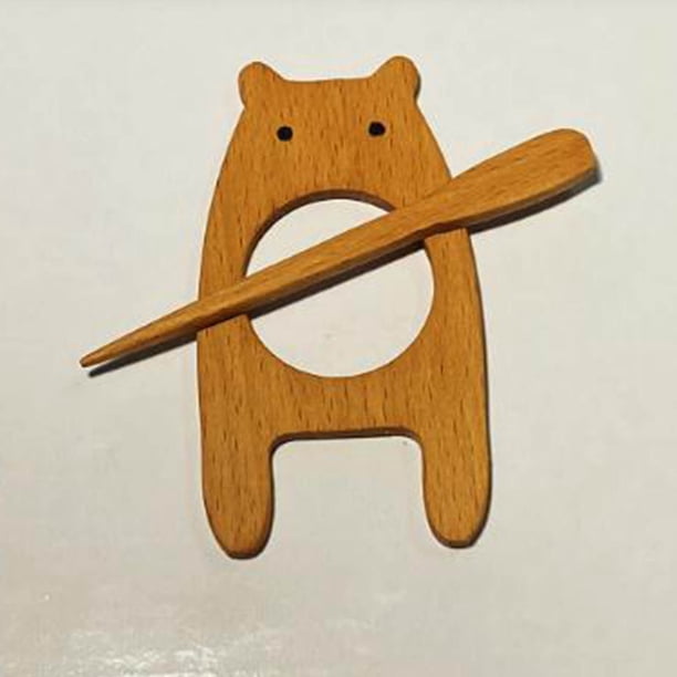 Broche de Madera con Diseño Atractivo, Broche de Pecho, Broche Vintage para Chaleco, Broche de Madera Natural, Broche de Pecho con Imagen CUTE, Broche de Chaleco de Madera, Broche de Pecho