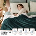 thumbnail image 7 of IR Imperial Rooms Sherpa Bed Blanket Soft Thick & Warm Fluffy Plush Winter Fleece Reversible Lightweight Throw (50x60) Emerald Green, 7 of 7