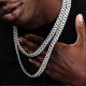 thumbnail image 5 of CHAO Cadena de eslabones cubanos para hombre, 50 mm, collar de eslabones cubanos de Miami helados, collares chapados en oro y plata, cadena de diamantes, cadena de oro, 5 of 5