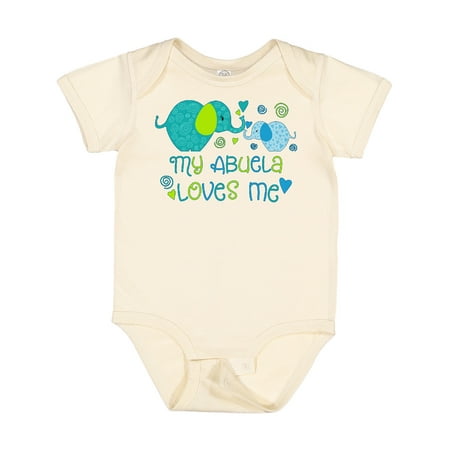 

Inktastic My Abuela Loves Me- Cute Elephants Gift Baby Boy or Baby Girl Bodysuit
