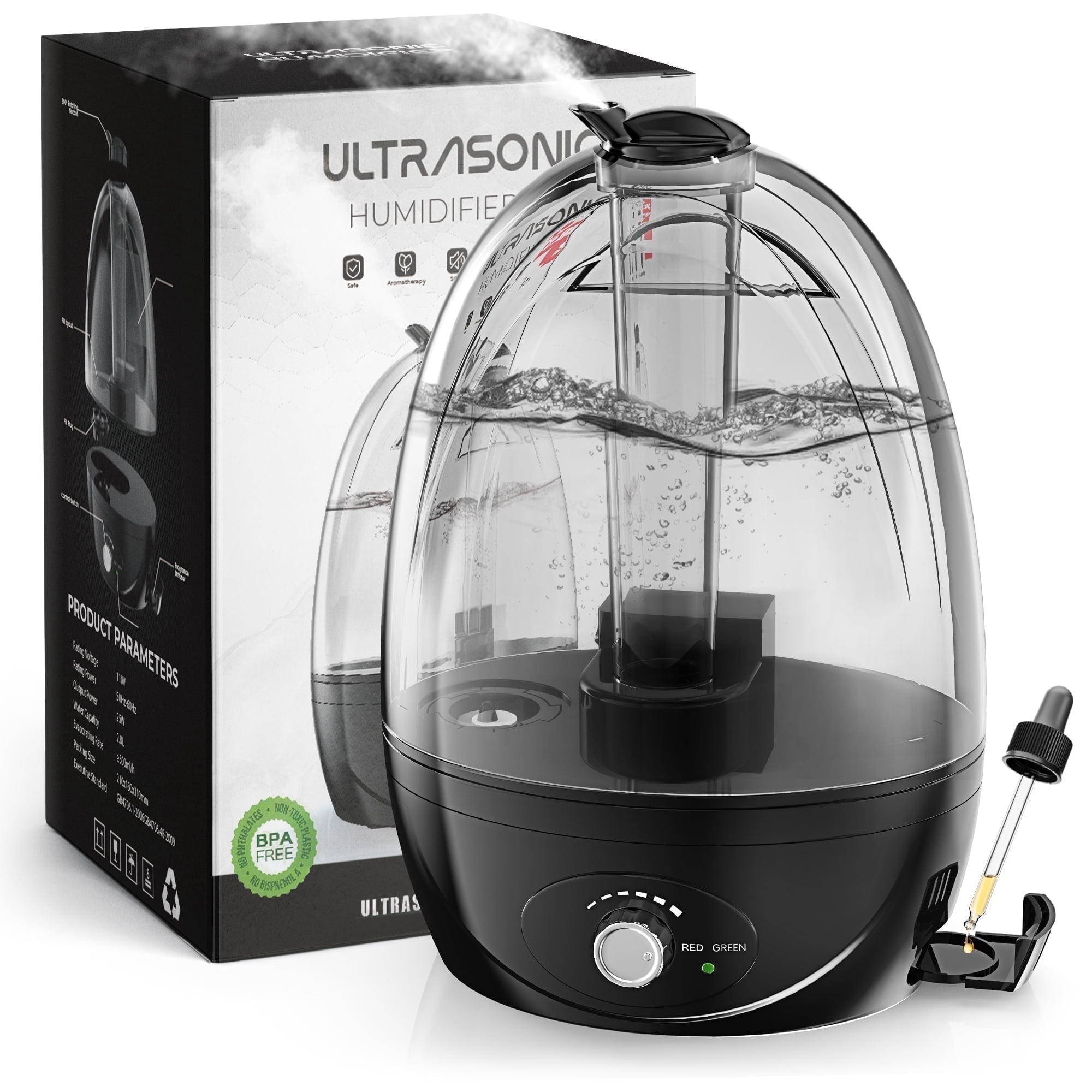 TaoTronics 4L Ultrasonic Cool Mist Humidifier for Large Bedroom