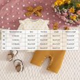 thumbnail image 2 of Cdudpw Newborn Infant Baby Girls Clothes Long Sleeve Ruffle Romper Longs Floral Headband Outfit Toddler Girls Clothes Set(Z160-Yellow), 2 of 8