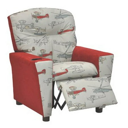 Kidz World Vintage Airplanes Kids Recliner