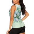 thumbnail image 3 of Bixox Women's Succulent Printed Sleeveless Fitness Workout Running Quick-Dry Tank Top, 3 of 7
