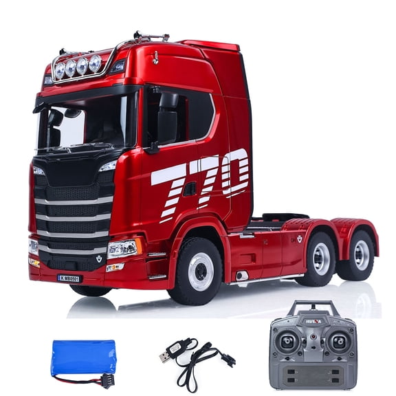HUINA 1/18 Radio Controlled Tractor Truck 1501PRO RTR 6*4 Plastic RC Lorry Car Light Sound Unit Assembled Finished Model