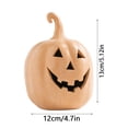 thumbnail image 3 of Handcrafted Light Up Jack-O'-Lantern Halloween Decor, Pumpkin Centerpiece with String Lights for Dining Table, Mantel & Spooky Fall Home Display, 3 of 7