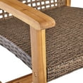 thumbnail image 4 of GDF Studio Savannah Outdoor Acacia Wood and Wicker 6 Seater Chat Set, Mixed Mocha and Natural, 4 of 10