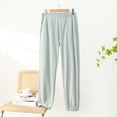 thumbnail image 2 of HBGVBA Pajamas Pants for Men,Mens Soft Sleep Pants,Men's Solid Color Soft Friendly Elastic Waist With Pockets Tapered Leg Sleep Home Pants, 2 of 4