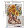 thumbnail image 4 of Boot Diamond Painting Kits for Adults,5D Butterfly Sunflower Flowers Diamond Art Kits for Beginners,DIY Full Drill Diamond Gem Art with Painting Kits for Home Wall Decor 12 x 16 Inch, 4 of 5