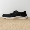 thumbnail image 3 of Mocasines casuales para hombre Bruno Marc sin cordones negro y blanco talla 10.5, 3 of 9