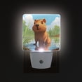 thumbnail image 3 of Capybara in Water LED Night Light with Smart Sensor Plug Into Wall Dusk to Dawn 2 packs, 3 of 7