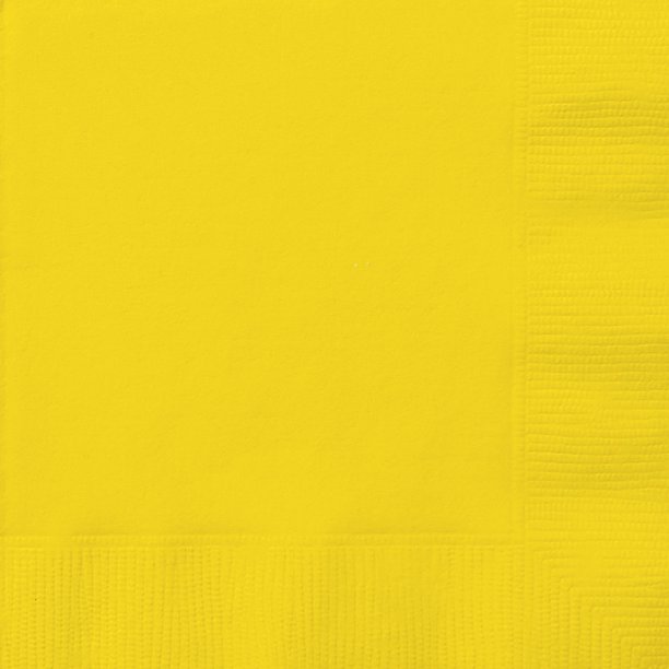 Way To Celebrate Paper Cocktail Napkins, Neon Yellow, 5in, 30ct