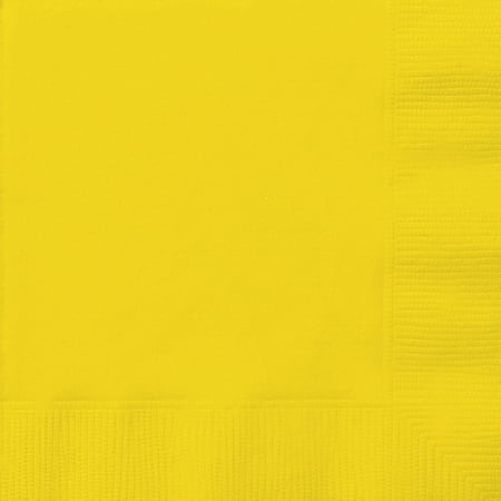 Neon Yellow Beverage Napkins, 30 Count